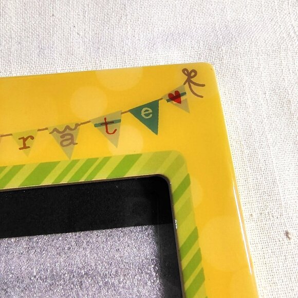 My First Birthday Photo Frame 4X6 Picture Holder CR Gibson Turtle Yellow Design - Picture 5 of 16